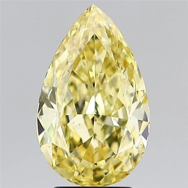3.10ct Pear Lab Grown Diamond (Colour Fancy Intense Yellow, Clarity VS2, IGI Certified)