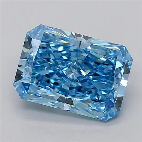 3.10ct Radiant Lab Grown Diamond (Colour Fancy Vivid Blue, Clarity VVS2, IGI Certified)
