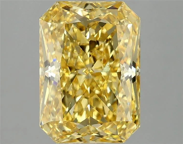 3.10ct Radiant Lab Grown Diamond (Colour Fancy Vivid Yellow, Clarity VS1, IGI Certified)