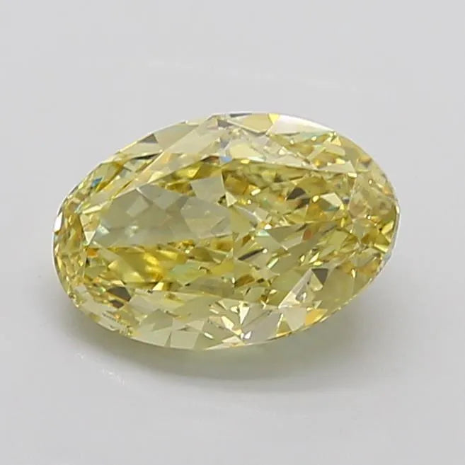 3.11ct Oval Lab Grown Diamond (Colour Fancy Yellow, Clarity VS1, IGI Certified)