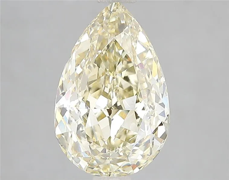 3.11ct Pear Lab Grown Diamond (Colour Fancy Light Yellow, Clarity VS1, Cut GD, IGI Certified)