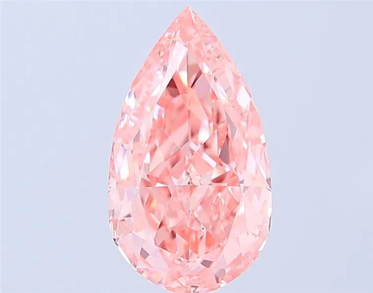 3.11ct Pear Lab Grown Diamond (Colour Fancy Vivid Pink, Clarity VS1, IGI Certified)