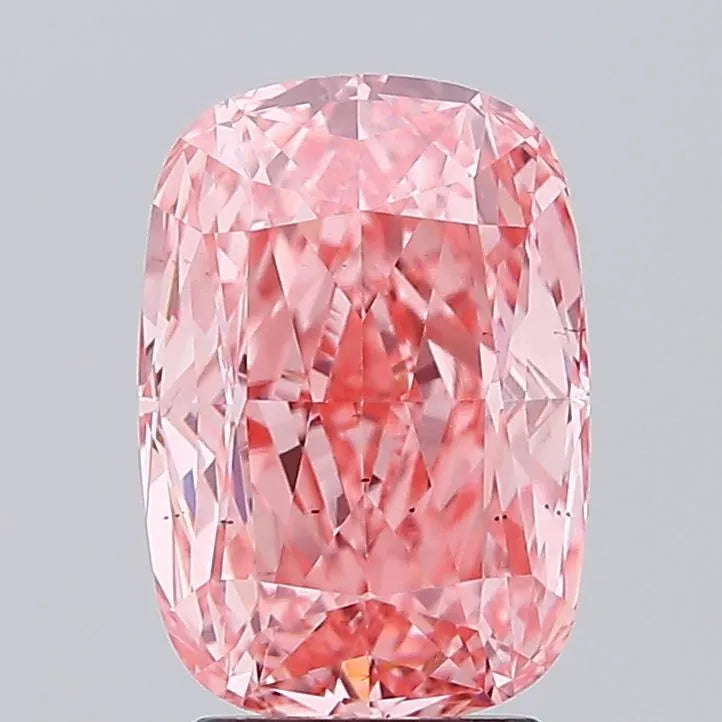 3.12ct Cushion modified Lab Grown Diamond (Colour Fancy Vivid Pink, Clarity VS2, IGI Certified)