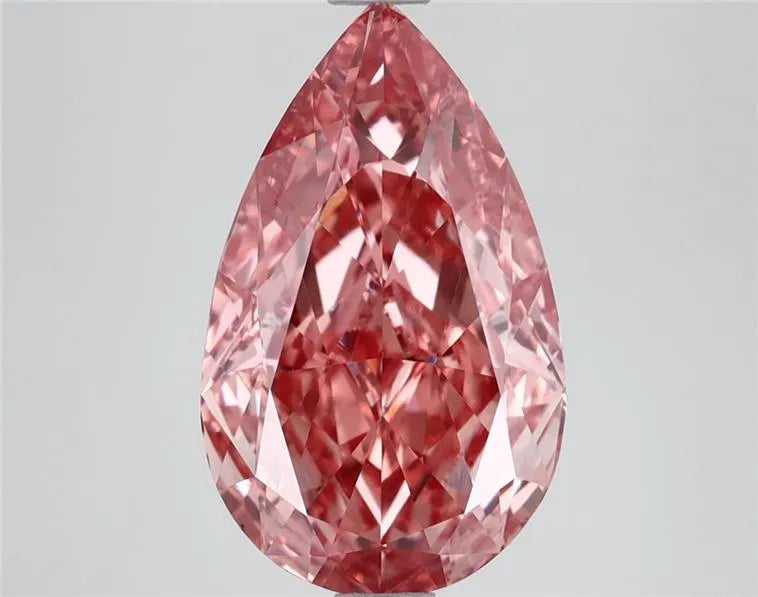3.13ct Pear Lab Grown Diamond (Colour Fancy Vivid Pink, Clarity VS1, IGI Certified)