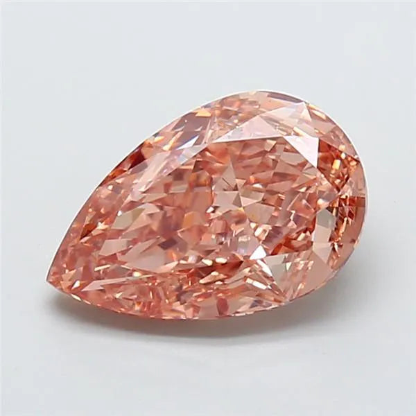 3.14ct Pear Lab Grown Diamond (Colour Fancy Pinkish Brown, Clarity VS1, IGI Certified)