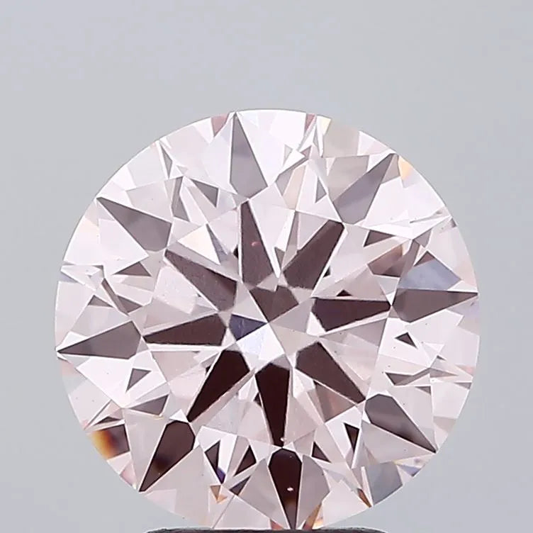 3.15ct Round Lab Grown Diamond (Colour Fancy Pink, Clarity VS2, Cut ID, IGI Certified)