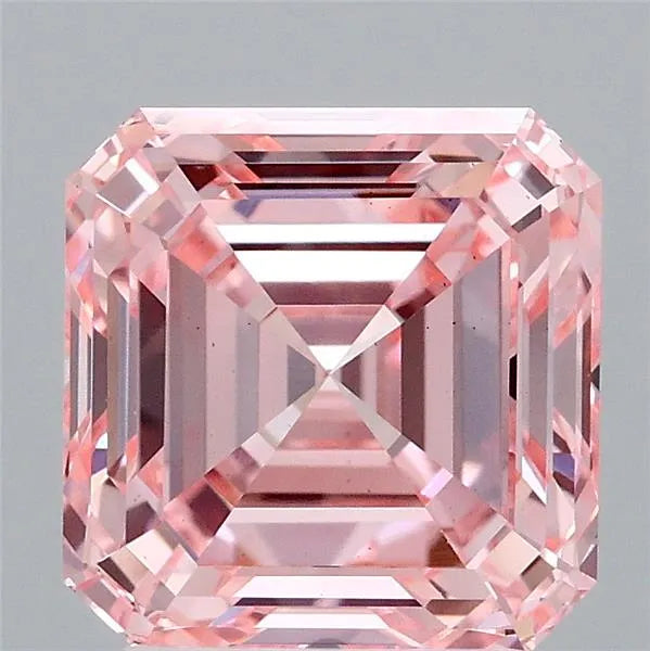 3.16ct Asscher Lab Grown Diamond (Colour Fancy Vivid Pink, Clarity VS1, IGI Certified)