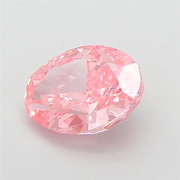 3.16ct Oval Lab Grown Diamond (Colour Fancy Vivid Pink, Clarity VVS2, IGI Certified)