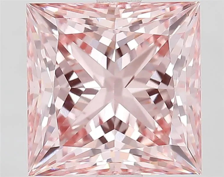 3.17ct Princess Lab Grown Diamond (Colour Fancy Intense Pink, Clarity VVS2, IGI Certified)