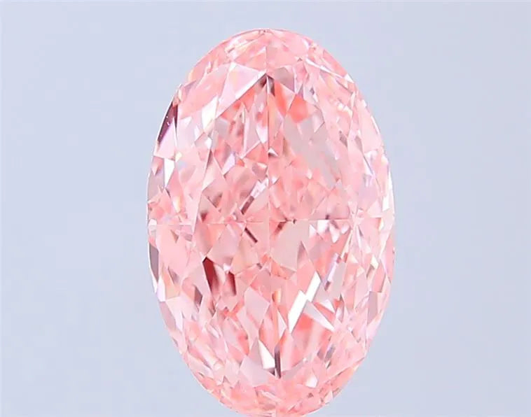 3.18ct Oval Lab Grown Diamond (Colour Fancy Vivid Pink, Clarity VVS2, IGI Certified)