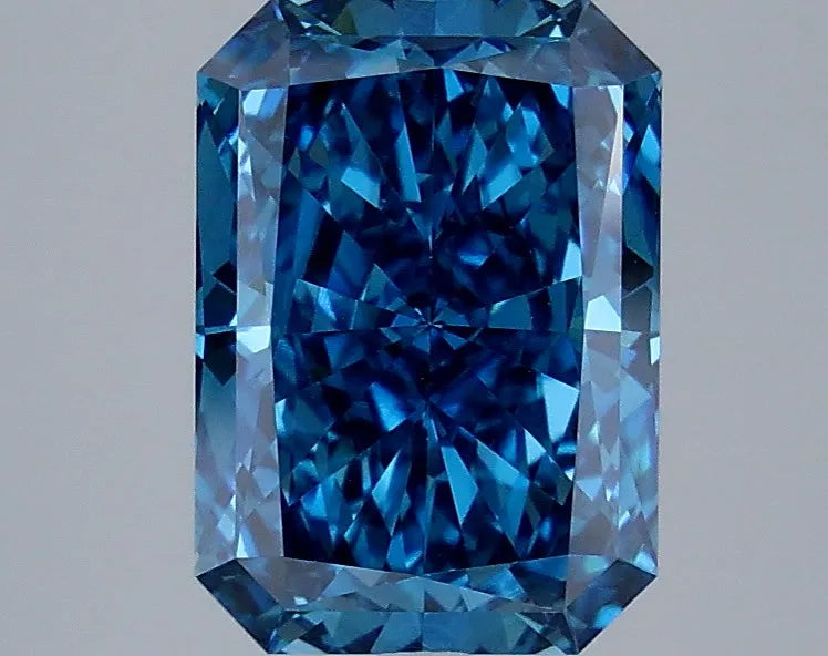 3.19ct Radiant Lab Grown Diamond (Colour Fancy Vivid Blue, Clarity VS1, IGI Certified)