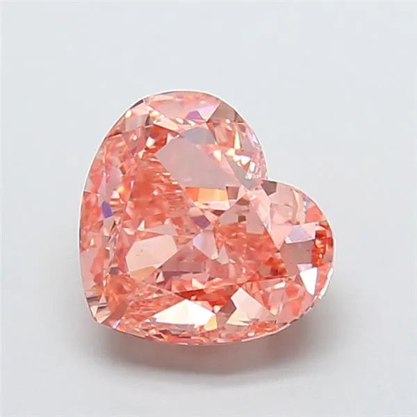 3.20ct Heart Lab Grown Diamond (Colour Fancy Vivid Brownish Pink, Clarity VS1, IGI Certified)