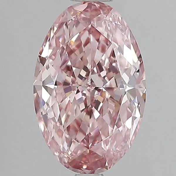 3.20ct Oval Lab Grown Diamond (Colour Fancy Vivid Pink, Clarity VS1, IGI Certified)