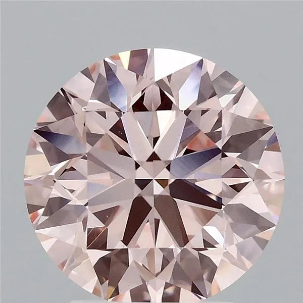 3.20ct Round Lab Grown Diamond (Colour Fancy Vivid Pink, Clarity VVS2, Cut EX, IGI Certified)
