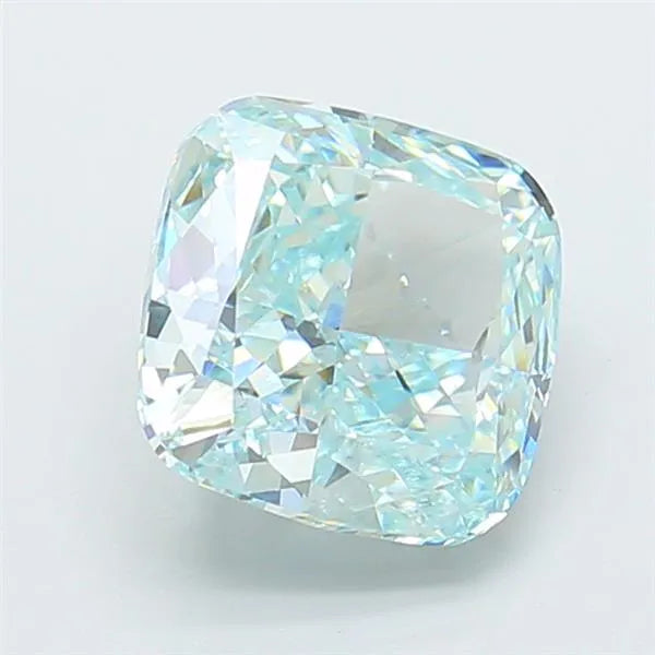3.21ct Cushion modified Lab Grown Diamond (Colour Fancy Vivid Green, Clarity VVS2, IGI Certified)