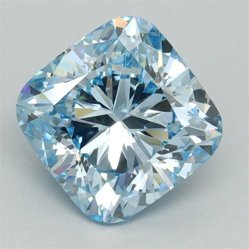 3.23ct Cushion brilliant Lab Grown Diamond (Colour Fancy Vivid Blue, Clarity VS1, IGI Certified)