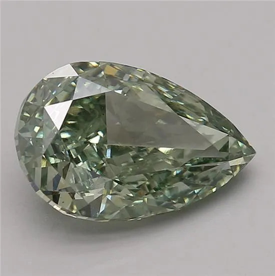 3.23ct Pear Lab Grown Diamond (Colour Fancy Vivid Green, Clarity VS1, Cut VG, IGI Certified)