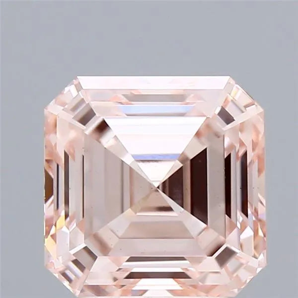 3.23ct Square emerald Lab Grown Diamond (Colour Fancy Pink, Clarity VS2, IGI Certified)