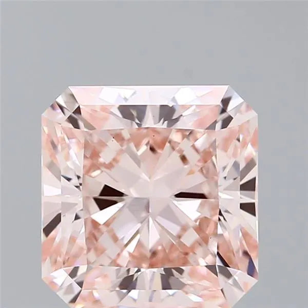 3.23ct Square radiant Lab Grown Diamond (Colour Fancy Intense Pink, Clarity VS1, IGI Certified)