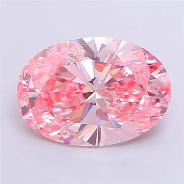 3.24ct Oval Lab Grown Diamond (Colour Fancy Vivid Pink, Clarity VS1, IGI Certified)