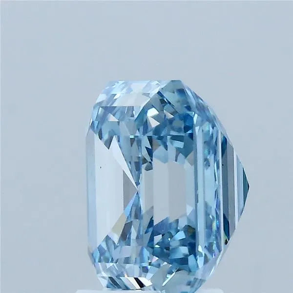 3.25ct Asscher Lab Grown Diamond (Colour Fancy Vivid Blue, Clarity VS1, IGI Certified)