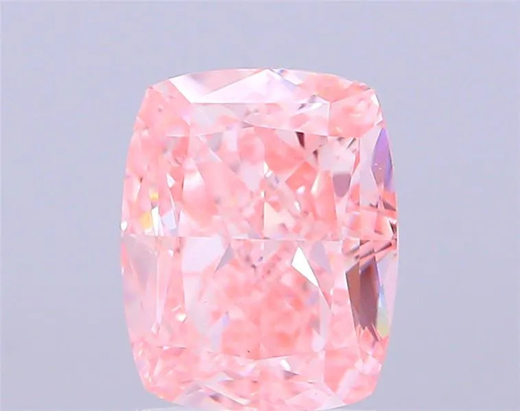 3.25ct Cushion modified Lab Grown Diamond (Colour Fancy Vivid Pink, Clarity VVS2, IGI Certified)