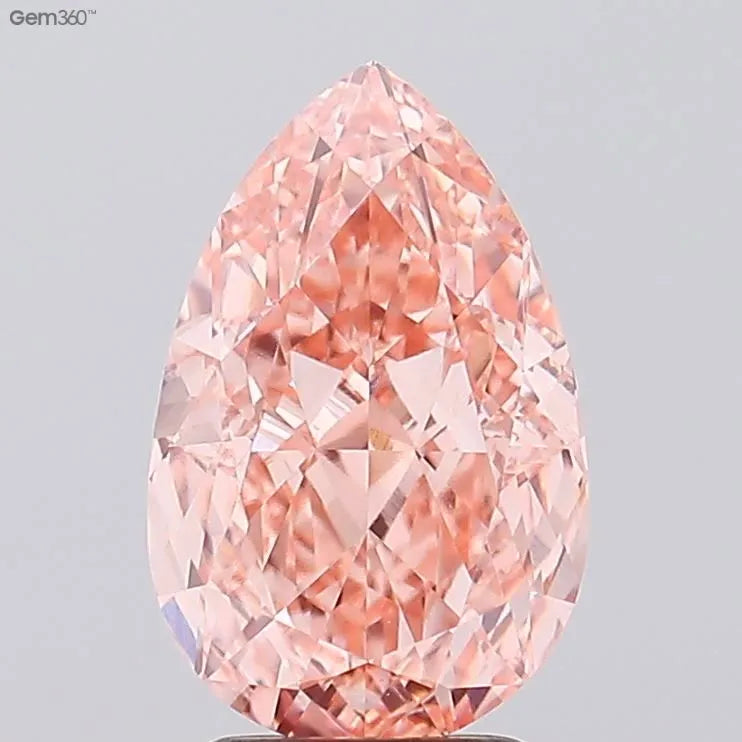 3.28ct Pear Lab Grown Diamond (Colour Fancy Intense Pink, Clarity VVS2, IGI Certified)