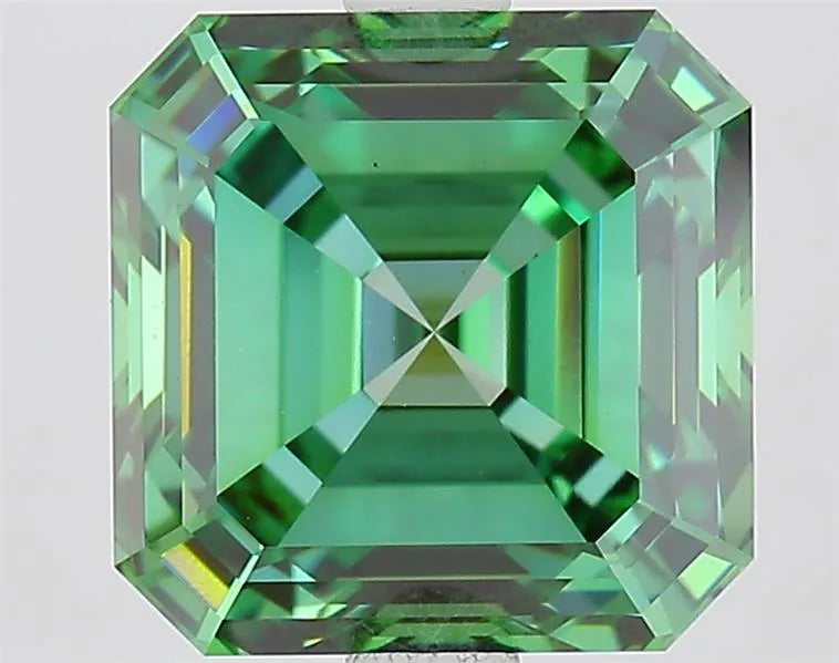 3.34ct Asscher Lab Grown Diamond (Colour Fancy Vivid Green, Clarity VS1, IGI Certified)