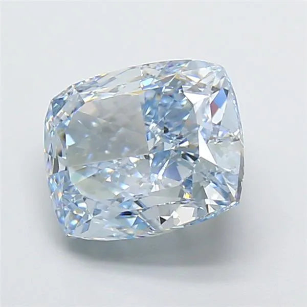 3.34ct Cushion modified Lab Grown Diamond (Colour Fancy Blue, Clarity VVS2, IGI Certified)