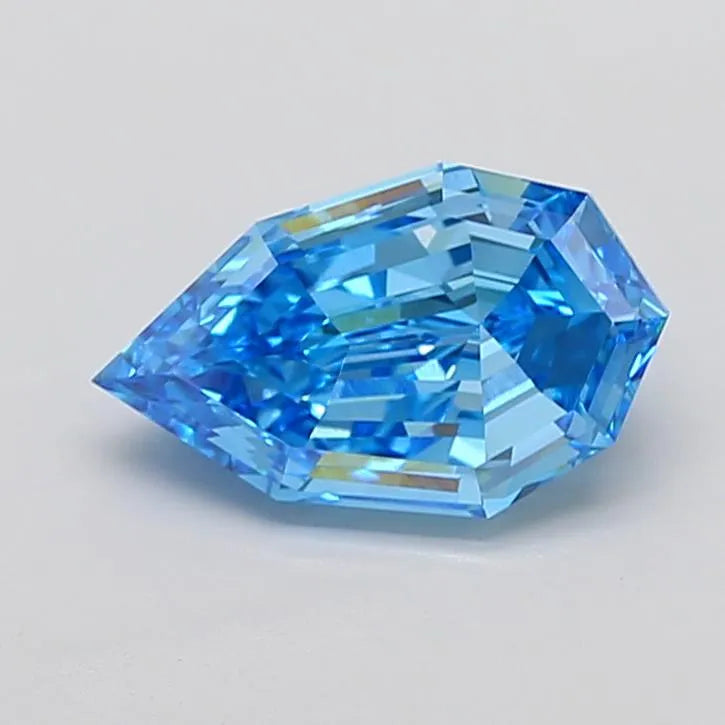 3.34ct Pear Lab Grown Diamond (Colour Fancy Vivid Blue, Clarity VVS2, IGI Certified)