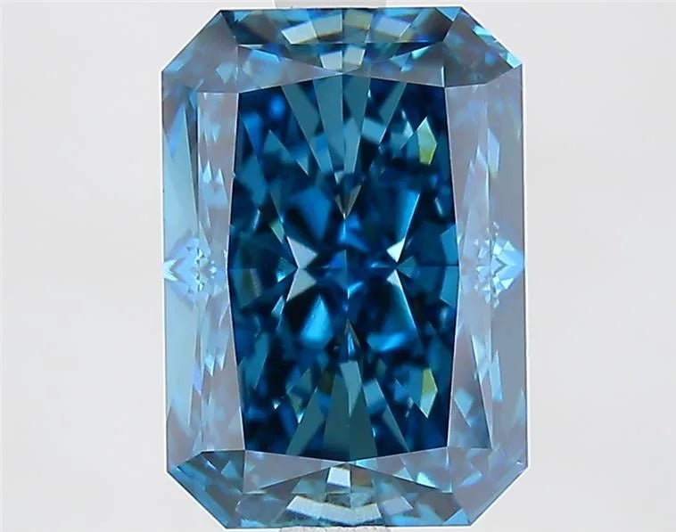 3.35ct Radiant Lab Grown Diamond (Colour Fancy Vivid Blue, Clarity VS1, IGI Certified)