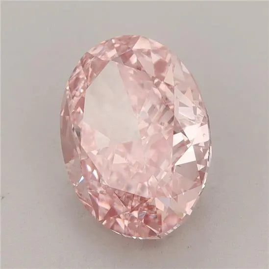3.38ct Oval Lab Grown Diamond (Colour Fancy Vivid Pink, Clarity VVS2, IGI Certified)