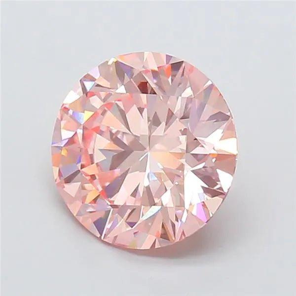 3.42ct Round Lab Grown Diamond (Colour Fancy Intense Pink, Clarity VVS2, Cut EX, IGI Certified)