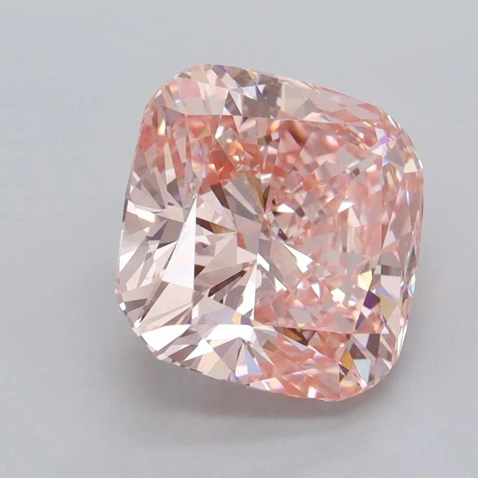 3.43ct Cushion modified Lab Grown Diamond (Colour Fancy Vivid Pink, Clarity VVS2, IGI Certified)