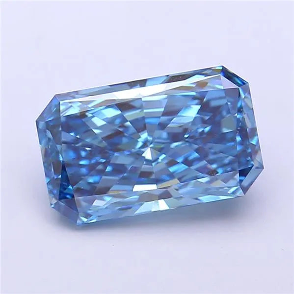 3.43ct Radiant Lab Grown Diamond (Colour Fancy Vivid Blue, Clarity VVS2, IGI Certified)