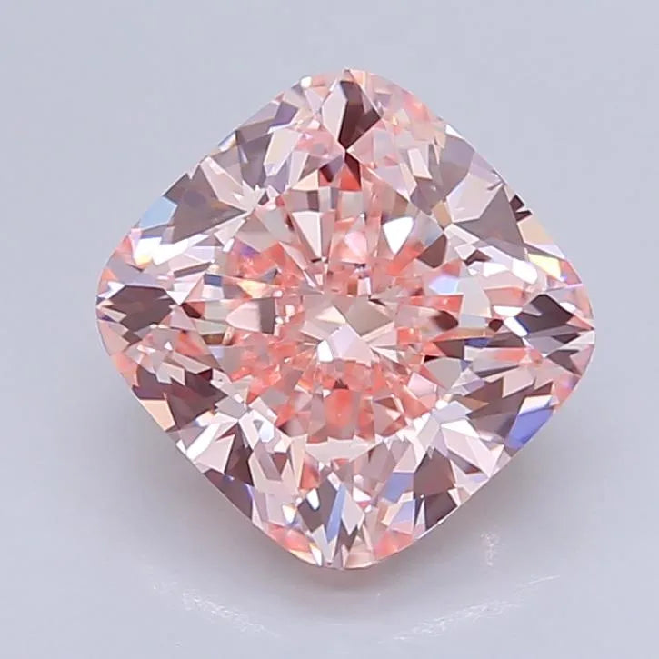 3.45ct Cushion brilliant Lab Grown Diamond (Colour Fancy Intense Pink, Clarity VS1, IGI Certified)