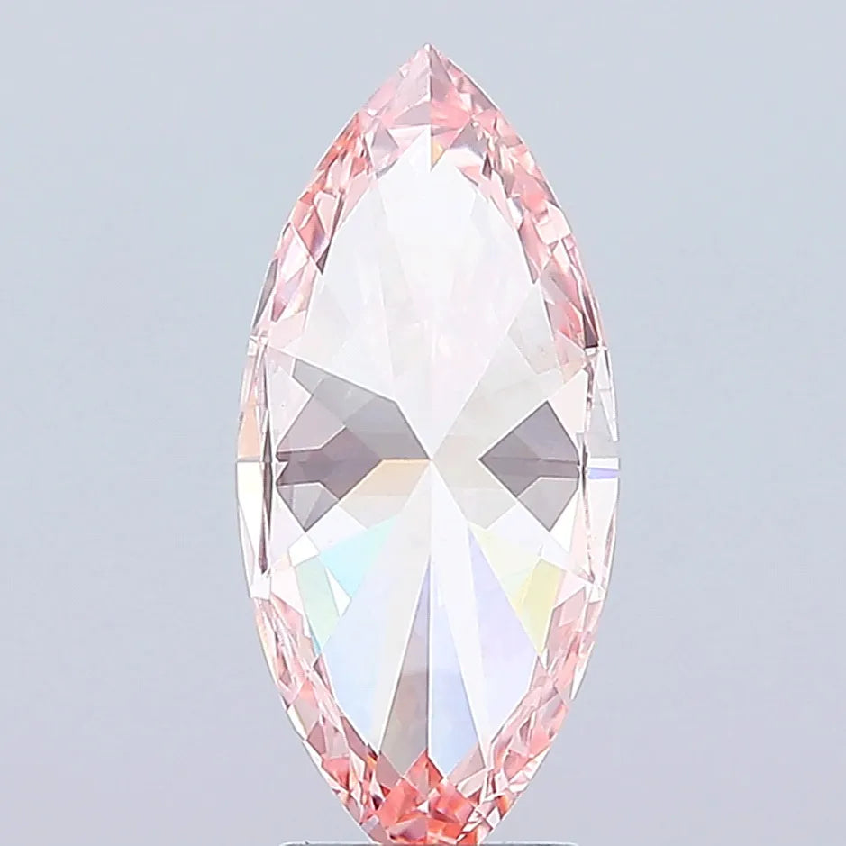 3.48ct Marquise Lab Grown Diamond (Colour Fancy Vivid Pink, Clarity VVS2, IGI Certified)