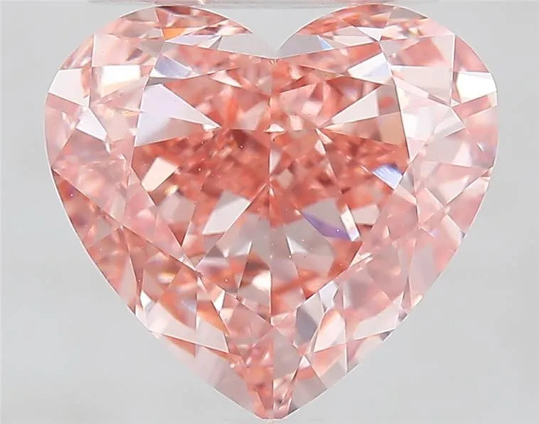 3.50ct Heart Lab Grown Diamond (Colour Fancy Vivid Pink, Clarity VVS2, IGI Certified)