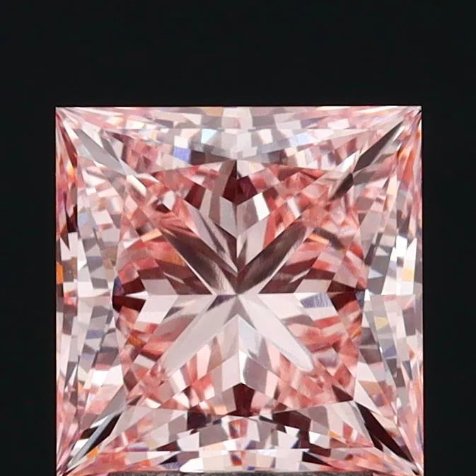 3.50ct Princess Lab Grown Diamond (Colour Fancy Intense Pink, Clarity VS1, IGI Certified)