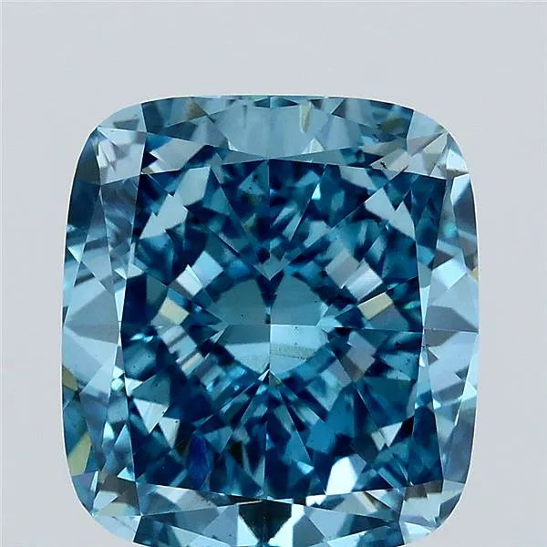 3.51ct Cushion modified Lab Grown Diamond (Colour Fancy Vivid Blue, Clarity VS2, IGI Certified)