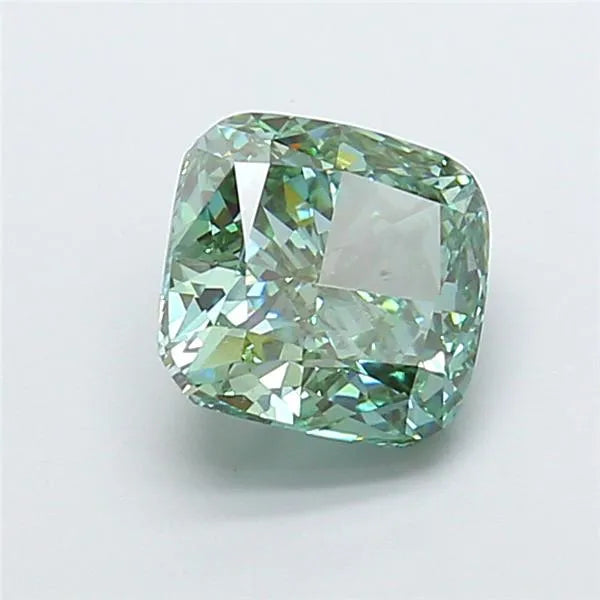 3.51ct Cushion modified Lab Grown Diamond (Colour Fancy Vivid Green, Clarity VVS2, IGI Certified)