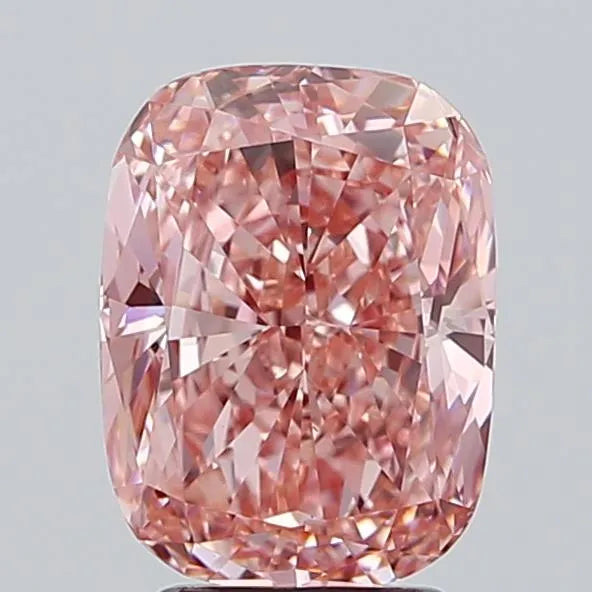 3.51ct Cushion modified Lab Grown Diamond (Colour Fancy Vivid Pink, Clarity VS1, IGI Certified)