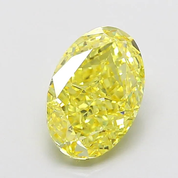 3.51ct Oval Lab Grown Diamond (Colour Fancy Intense Yellow, Clarity VS1, IGI Certified)