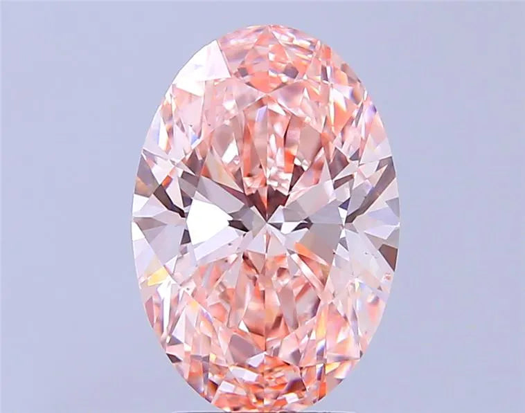 3.51ct Oval Lab Grown Diamond (Colour Fancy Vivid Pink, Clarity VS2, IGI Certified)
