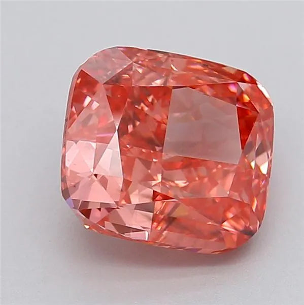 3.52ct Cushion modified Lab Grown Diamond (Colour Fancy Vivid Pink, Clarity SI1, IGI Certified)