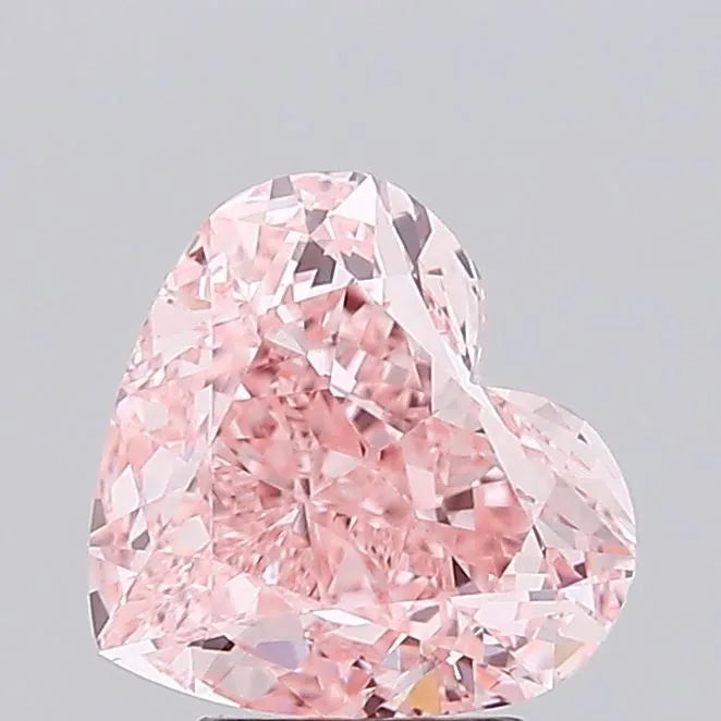 3.52ct Heart Lab Grown Diamond (Colour Fancy Vivid Pink, Clarity VVS2, IGI Certified)