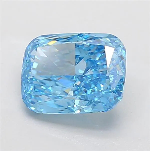 3.53ct Cushion modified Lab Grown Diamond (Colour Fancy Vivid Blue, Clarity VS1, IGI Certified)