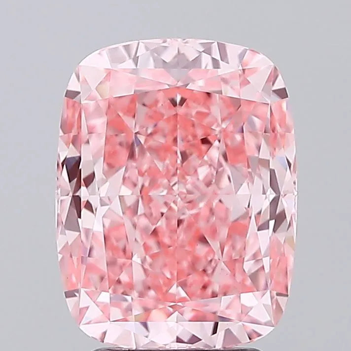 3.53ct Cushion modified Lab Grown Diamond (Colour Fancy Vivid Pink, Clarity VVS2, IGI Certified)