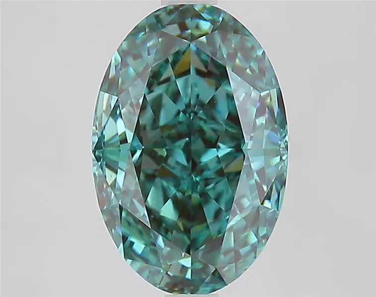 3.53ct Oval Lab Grown Diamond (Colour Fancy Intense Green, Clarity VVS2, IGI Certified)