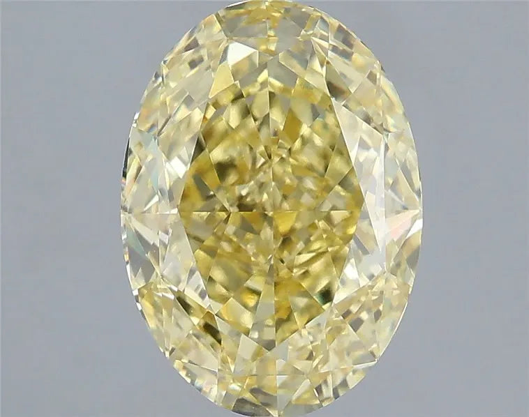 3.53ct Oval Lab Grown Diamond (Colour Fancy Intense Yellow, Clarity VVS2, IGI Certified)